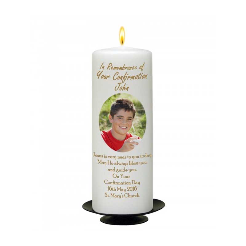 Naturally Irish Personalised Confirmation Candle - Keepsake - Image 2