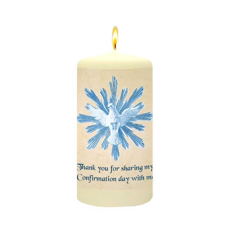 Naturally Irish Celtic Cross & Dove Confirmation Candle - Image 4