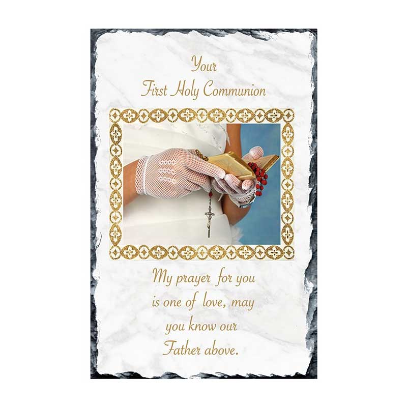 Communion Hands & Bible Personalised Slate - 19cm x 29cm