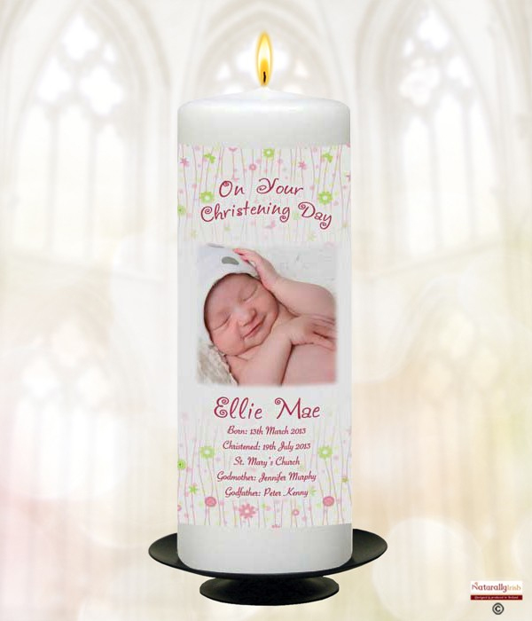 Naturally Irish 9" Christening Candle - Personalised Keepsake - Image 3